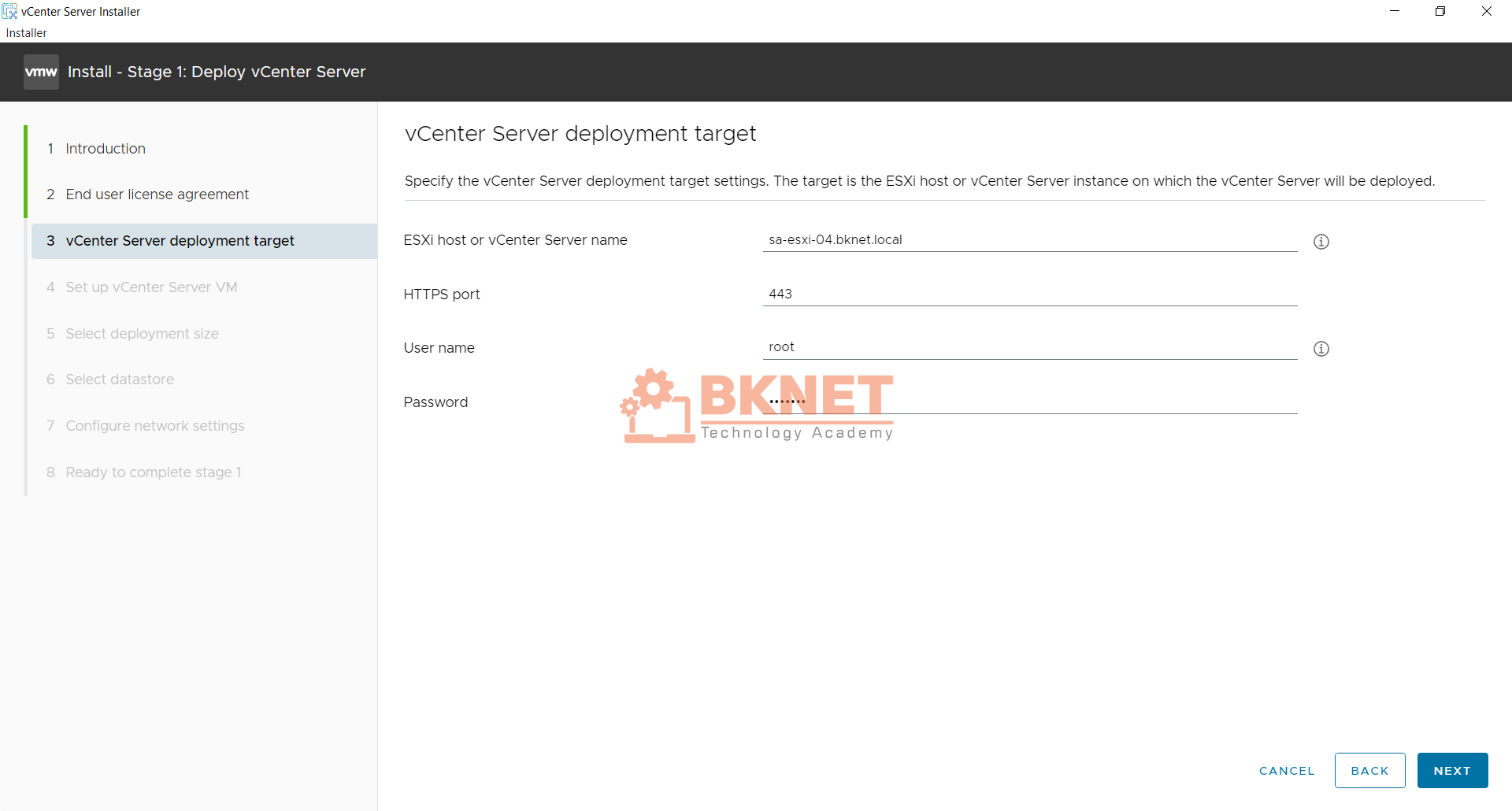 Hướng dẫn cài đặt vCenter Server Appliance (VCSA) 8 chi tiết nhất 43 cai dat vcenter server appliance vcsa 8 09