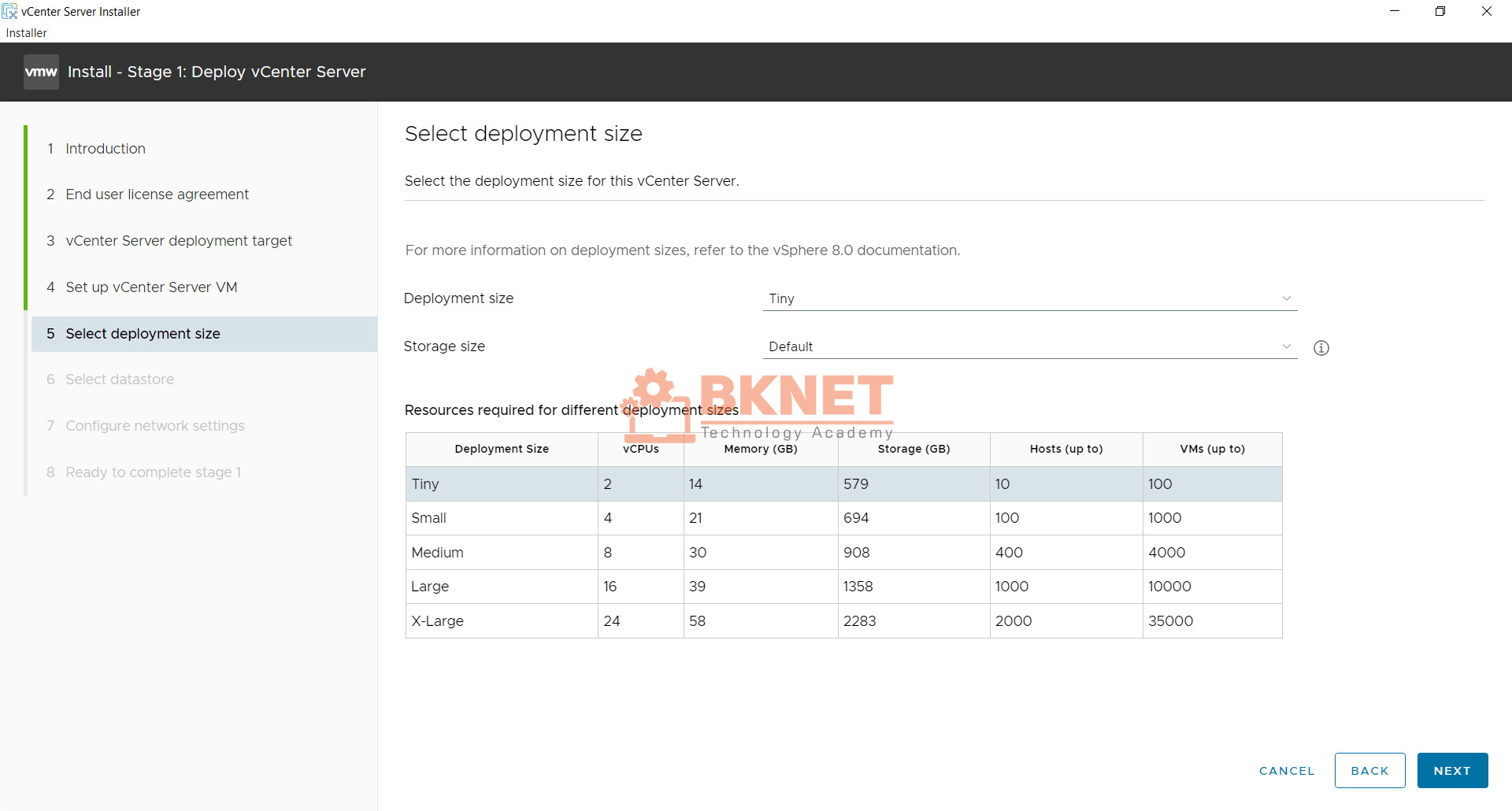 Hướng dẫn cài đặt vCenter Server Appliance (VCSA) 8 chi tiết nhất 46 cai dat vcenter server appliance vcsa 8 12