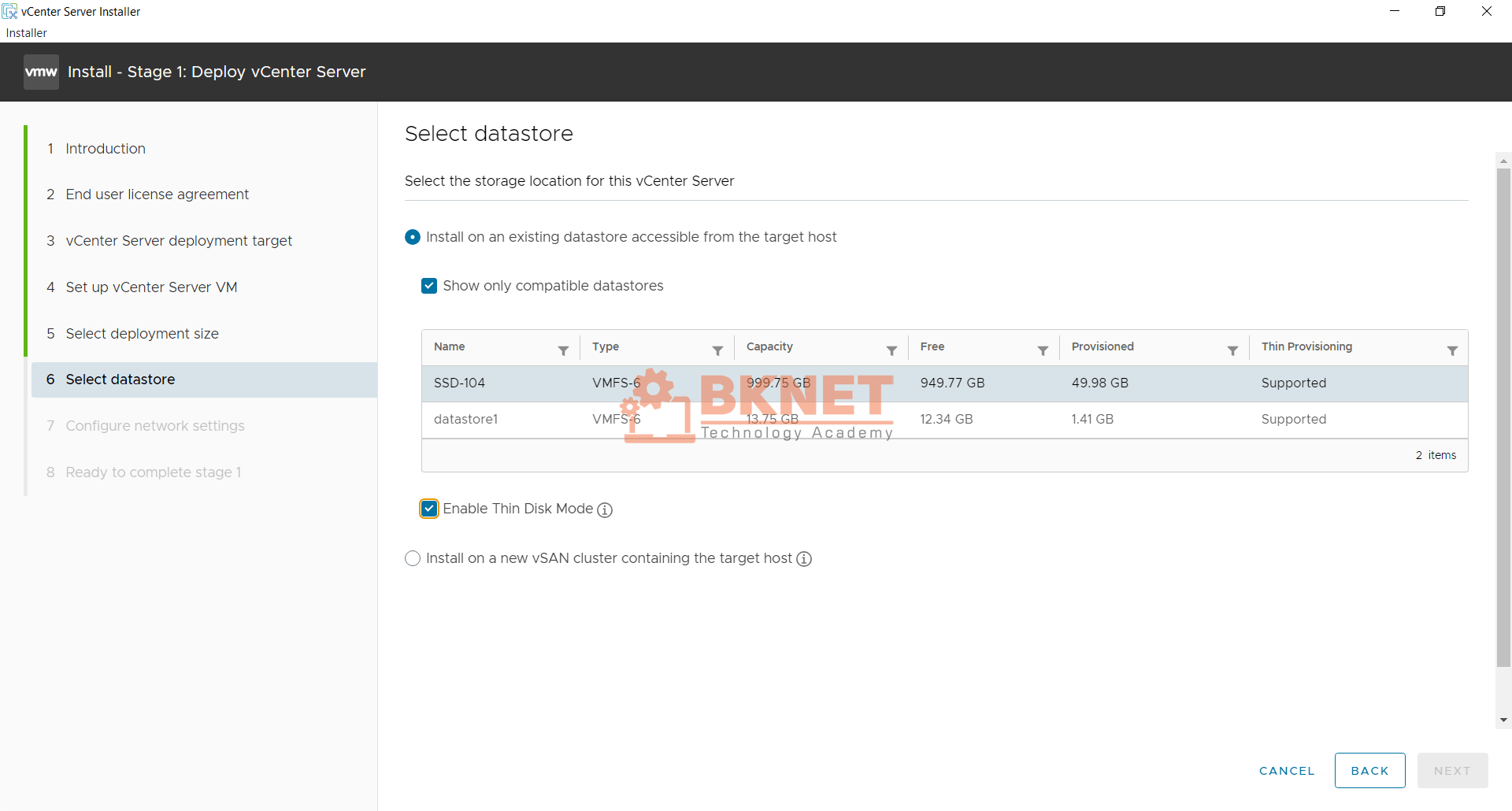 Hướng dẫn cài đặt vCenter Server Appliance (VCSA) 8 chi tiết nhất 47 cai dat vcenter server appliance vcsa 8 13