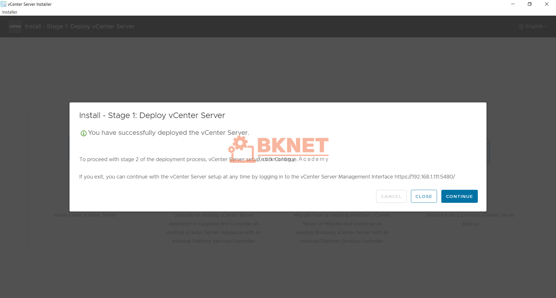 Hướng dẫn cài đặt vCenter Server Appliance (VCSA) 8 chi tiết nhất 51 cai dat vcenter server appliance vcsa 8 17