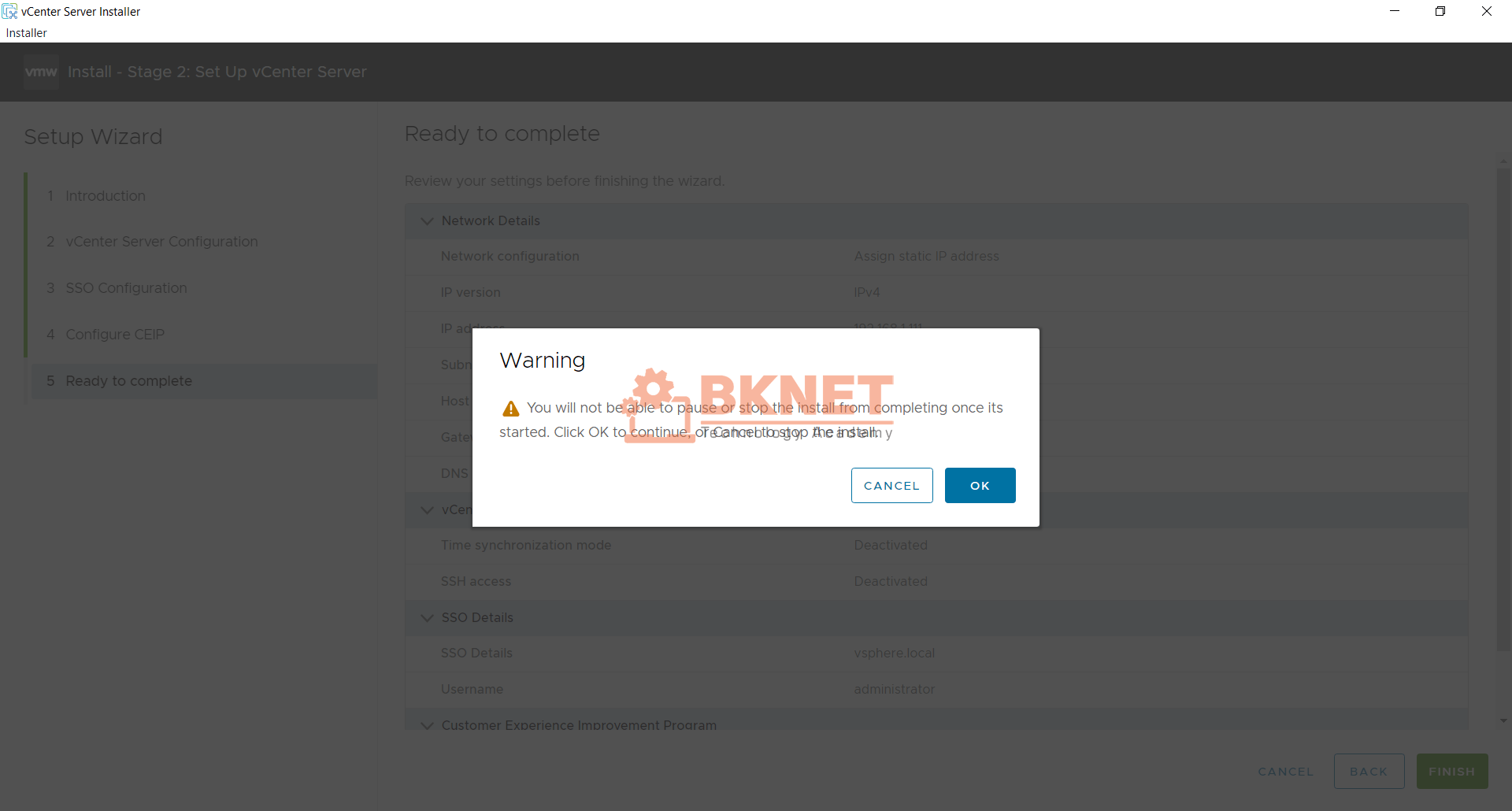 Hướng dẫn cài đặt vCenter Server Appliance (VCSA) 8 chi tiết nhất 57 cai dat vcenter server appliance vcsa 8 23