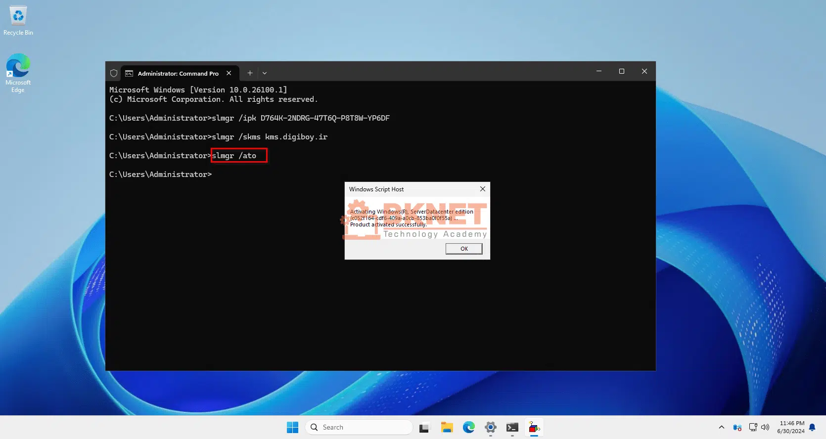 cau hinh sau khi cai dat windows server 2025 05